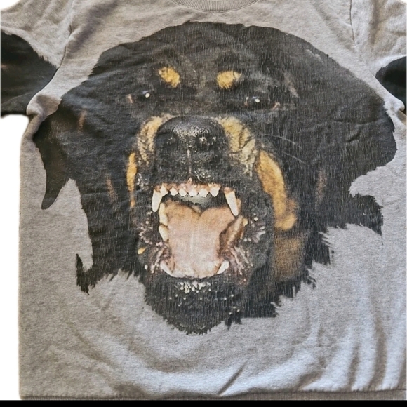 Givenchy Unisex Grey Rottweiler Print Designer Streetwear Luxury Sweatshirt M - Picture 4 of 10